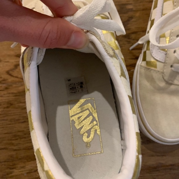 Gold Checkered Vans - Picture 4 of 4